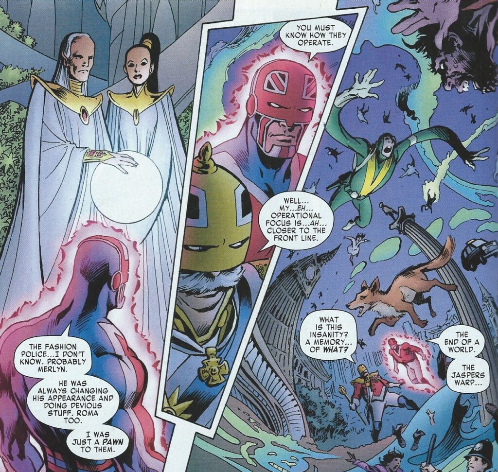 Captain Britain: 50th Anniversary Special #1 _ Sample Panels - art by Alan Davis