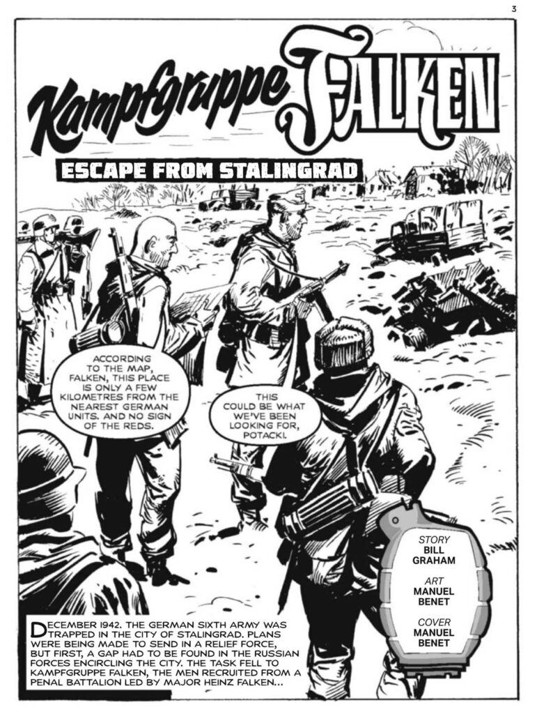 Commando 6002 (Silver): Kampfgruppe Falken: Escape Stalingrad Story: William Graham | Internal and Cover Art: Manuel Benet
