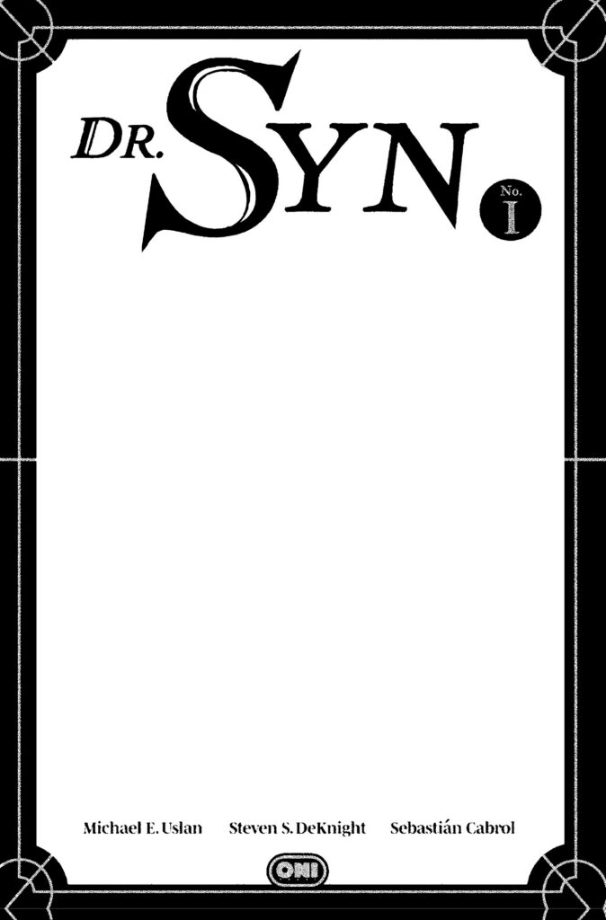 DR. SYN #1 (of 4) Cover Blank