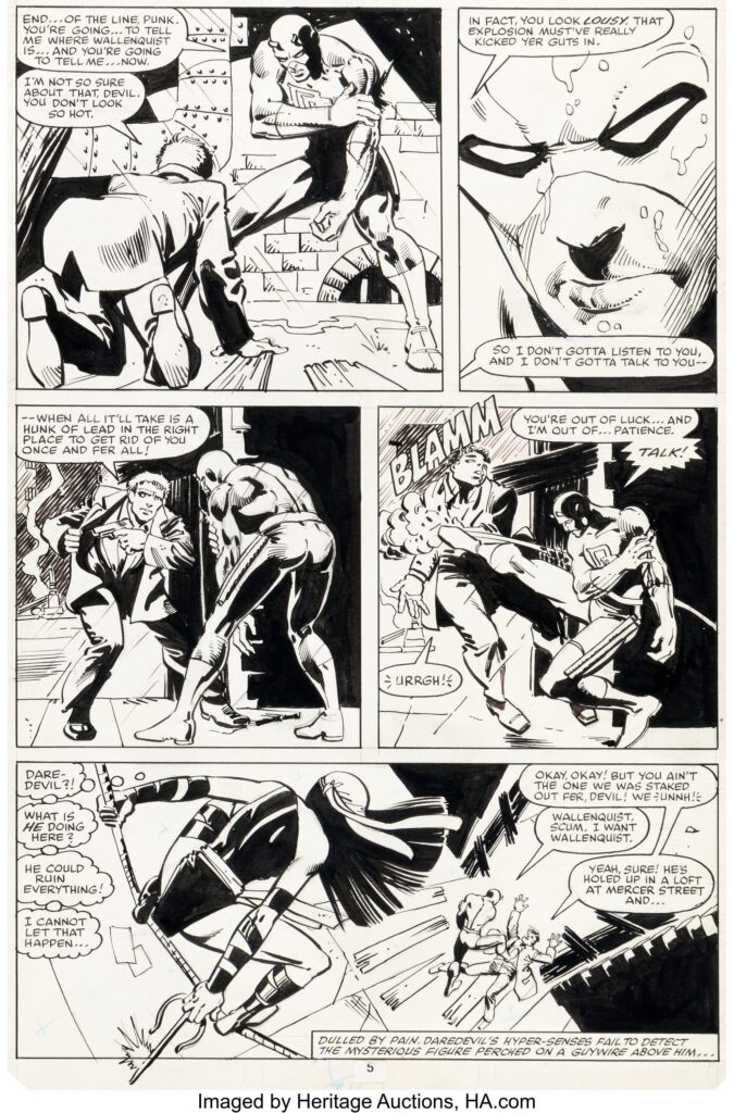 Frank Miller and Klaus Janson Daredevil #168 Elektra First Appearance Story Page 4 Original Art (Marvel, 1981)