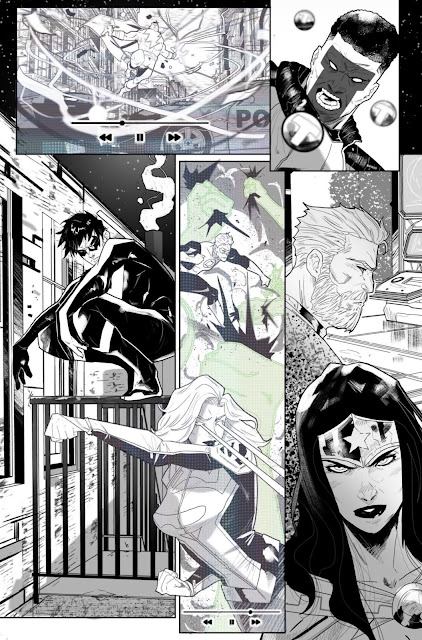 Justice League sample art by Alejandro Gómez Martin