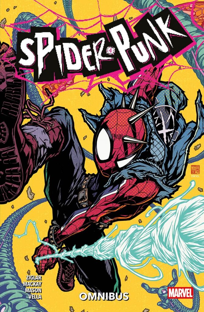 Spider-Punk Omnibus TPB
Writer: Cody Ziglar & Jed MacKay Artist: Justin Mason, Sheldon Vella
Price (£): £24.99
On Sale: 16th December 2026
Diamond Order Code: OCT262030
UPC / ISBN: 9781804914601