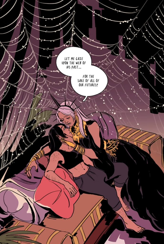 A panel is from the webcomic and graphic novel BUUZA!! by creator Shazleen Khan