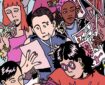 Cover art by Leo Fox for the Queer as Comics exhibition and free accompanying pamphlet at the Quentin Blake Centre for Illustration (2026)