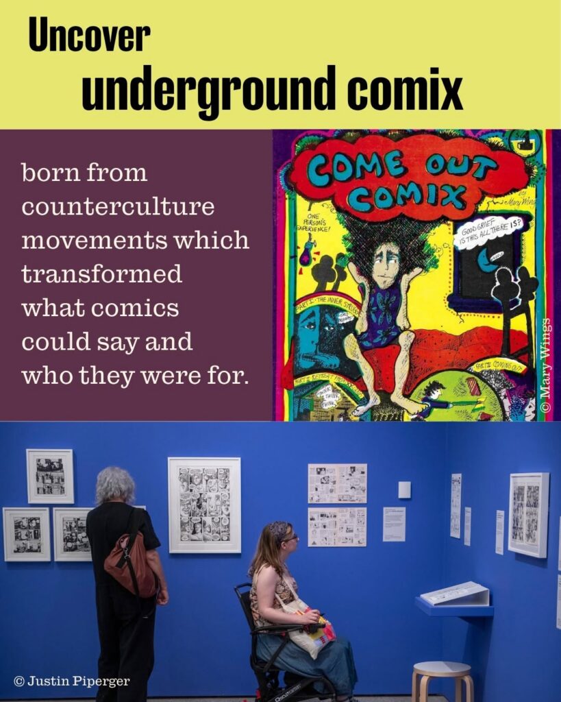 Queer as Comics, the Quentin Blake Centre for Illustration, runs until 1st November 2026