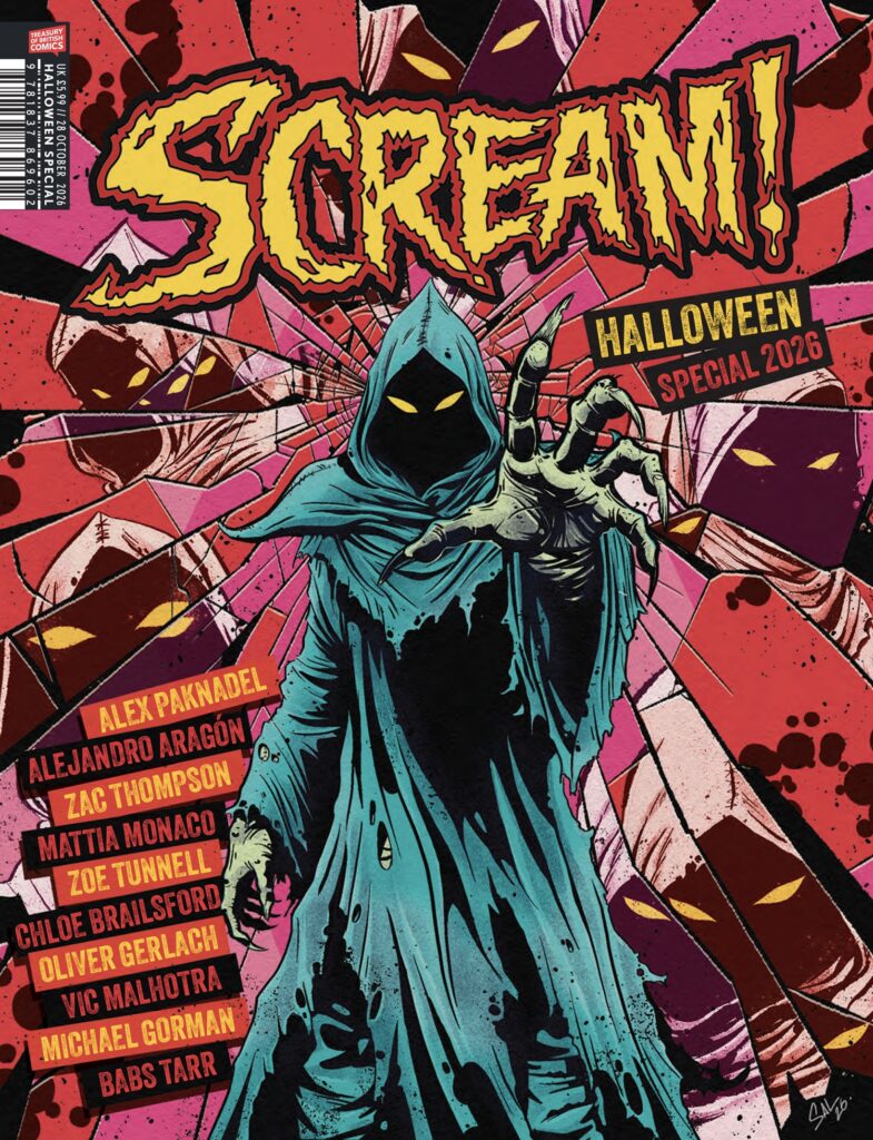 Scream Halloween Special 2026
Release Date: 28th October £5.99
US Release Date: 28th October $9.99
Cover: Salvador Lavado