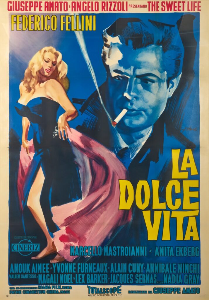 La Dolce Vita, offset lithograph, 1960, artist unknown
