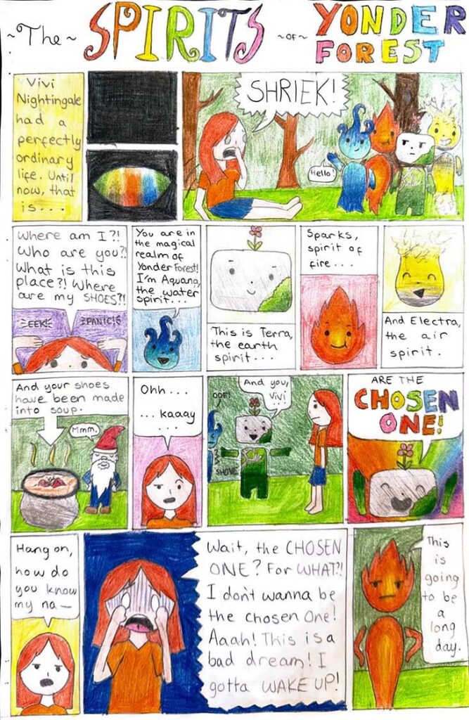 “Spirits of Yonder Forest” by Esther Harrison, Overall Winner of the 2026 Alison Brown Young Comics Maestro Award