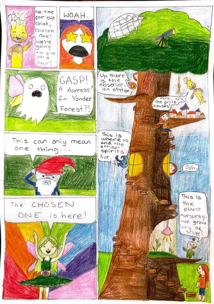“Spirits of Yonder Forest” by Esther Harrison, Overall Winner of the 2026 Alison Brown Young Comics Maestro Award