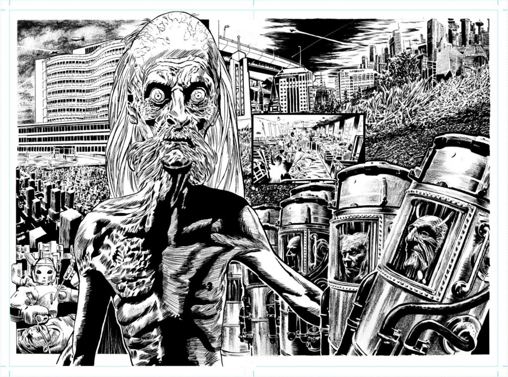 Death Be Praised by Paul N Neal and Rob Moran - Standard Cover by Rob Moran - Art Sample