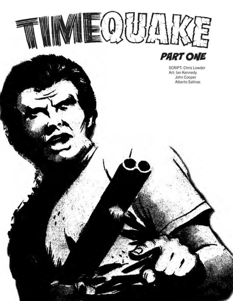 Judge Dredd Megazine 497 - Starlord’s “Timequake” by Chris Lowder (as Jack Adrian) and Ian Kennedy