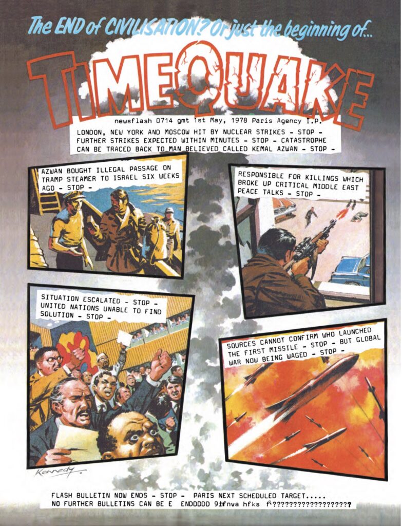 Judge Dredd Megazine 497 - Starlord’s “Timequake” by Chris Lowder (as Jack Adrian) and Ian Kennedy