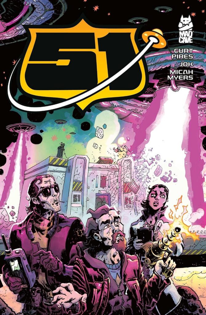 51 Volume 1
On Sale From: 27th October 2027
By Curt Pires & Jok
Publisher: Mad Cave Studios
ISBN: 9781545827680