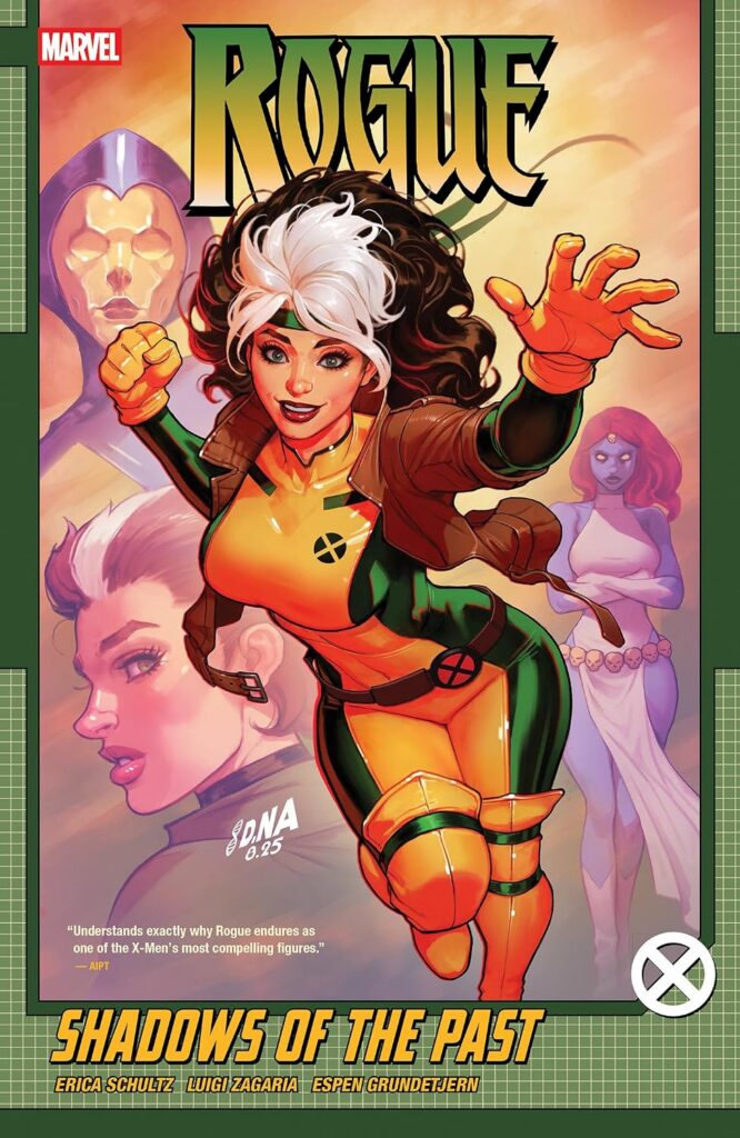 Rogue: Shadows of the Past
By Erica Schultz & Luigi Zagaria
Publisher: Marvel – US
ISBN: 9781302968779
