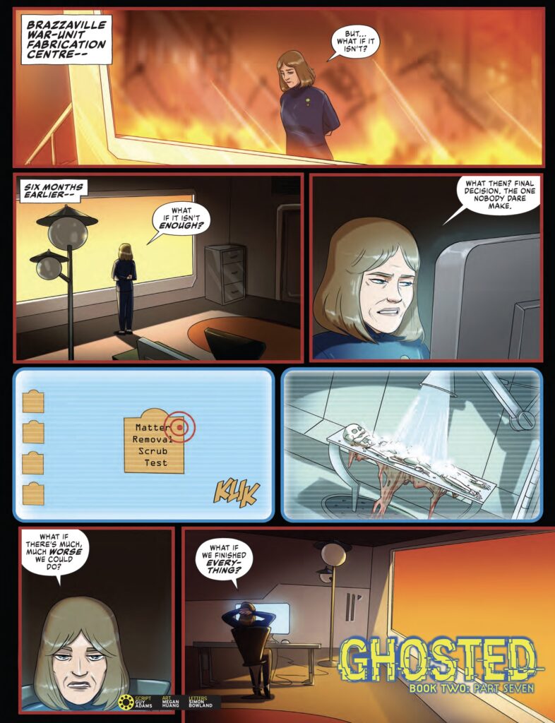 2000AD Prog 2506 - GHOSTED // BOOK TWO
By Guy Adams (Writer) Megan Huang (Artist) Simon Bowland (Letterer)