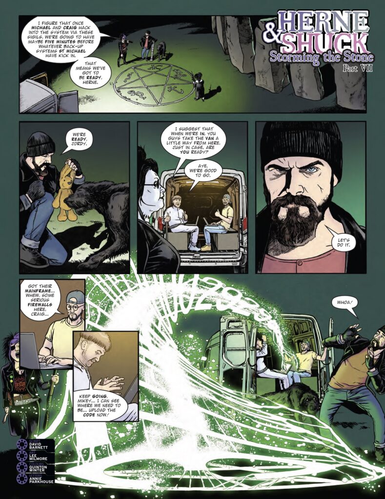 2000AD Prog 2506 - HERNE & SHUCK // STORMING THE STONE
By David Barnett (Writer) Lee Milmore (Artist) Quinton Winter (Colourist) Annie Parkhouse (Letterer)