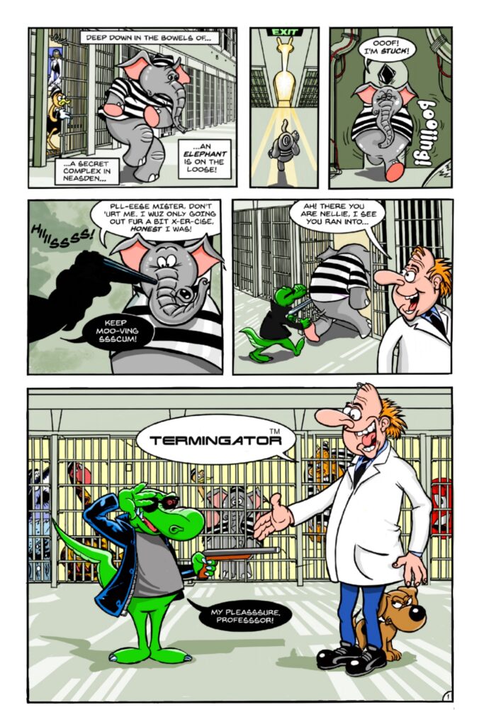 All New Cyborg Gerbils (Volcano Comics) - Sample Page