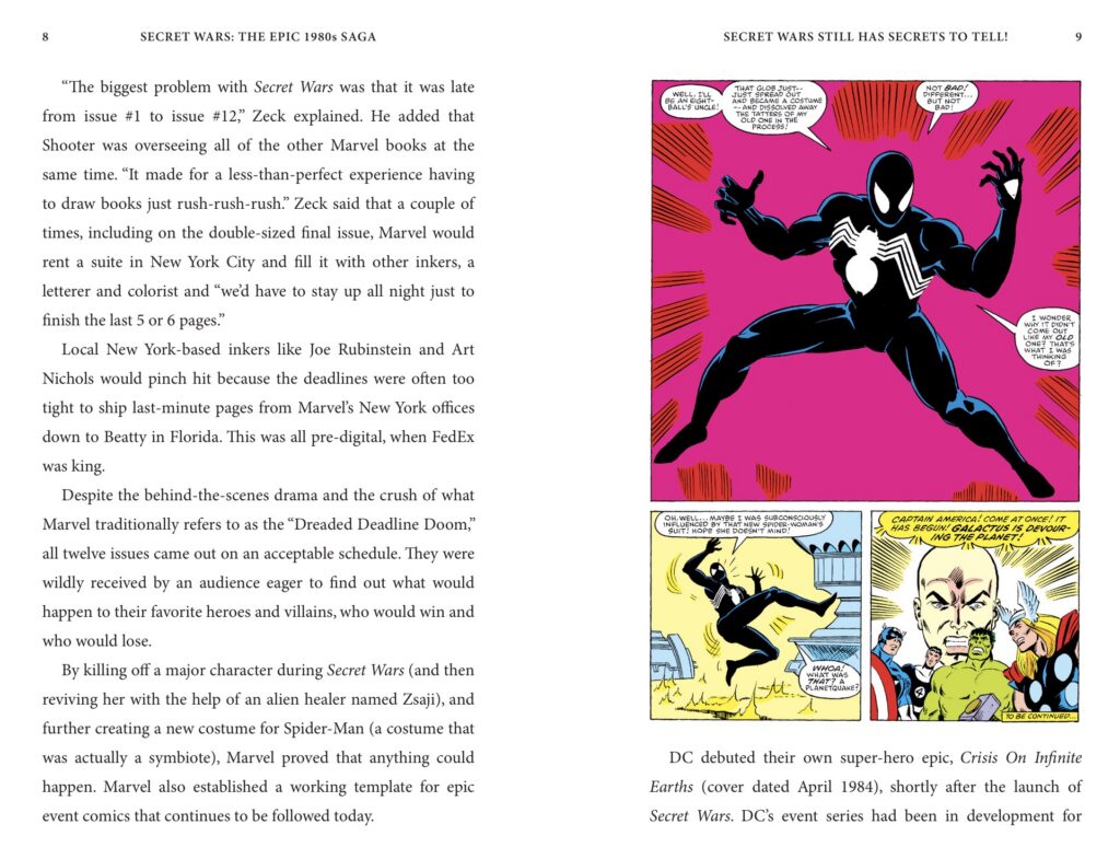 Pages 8 - 9 Pages 126 - 127 Marvel Super Heroes Secret Wars: The Epic 1980s Saga (Marvel Age of Comics) by Tom K. Mason
