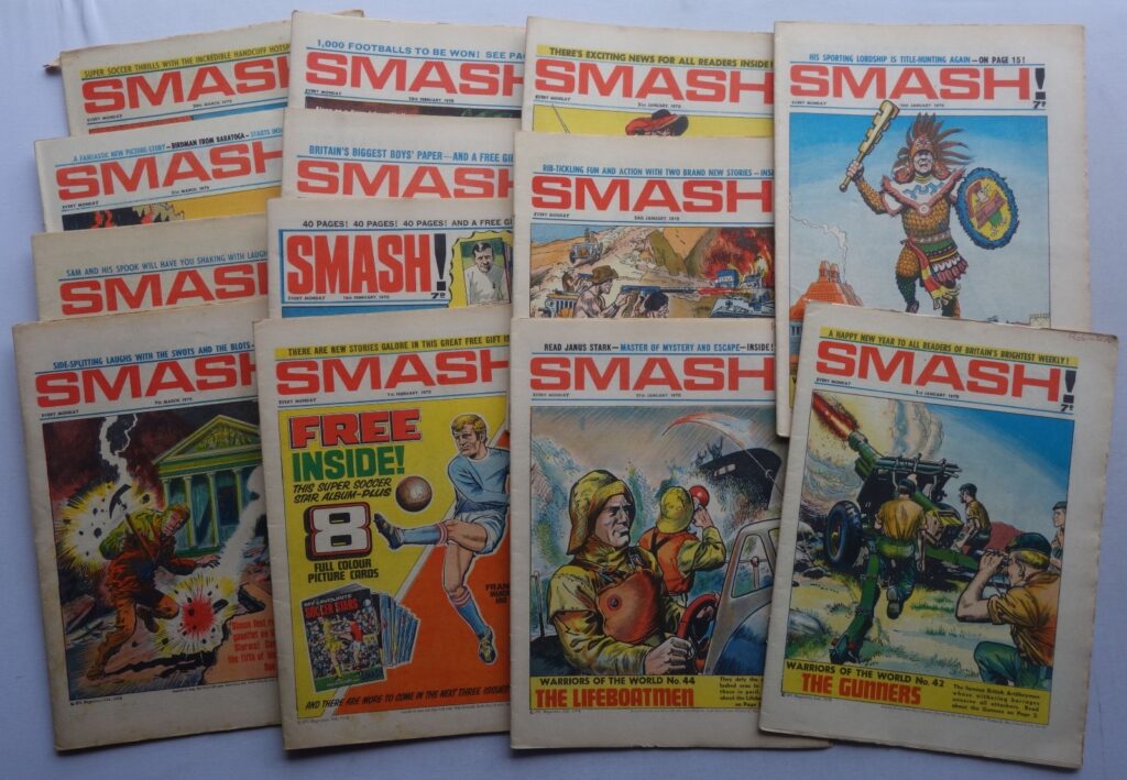A selection of 13 Smash comics, published in January to March 1970