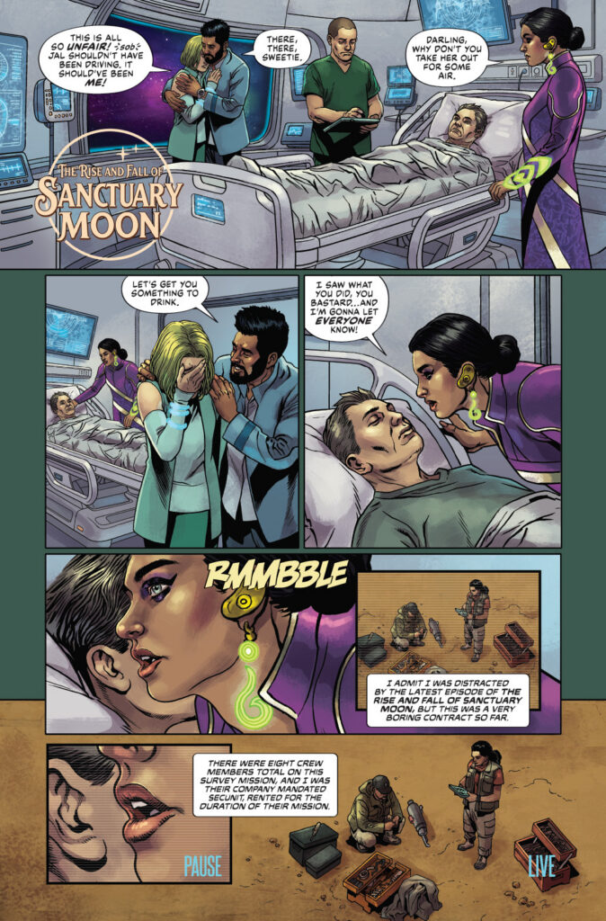 All Systems Red: The Graphic Novel by Martha Wells (Cosmic Lighthouse) - Sample Art