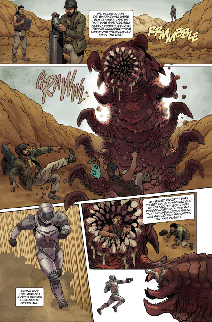 All Systems Red: The Graphic Novel by Martha Wells (Cosmic Lighthouse) - Sample Art