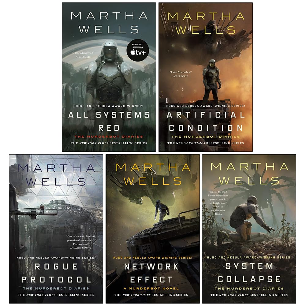 The Murderbot Diaries is a bestselling Hugo and Nebula Award-winning science fiction series by New York Times and Sunday Times bestselling author Martha Wells