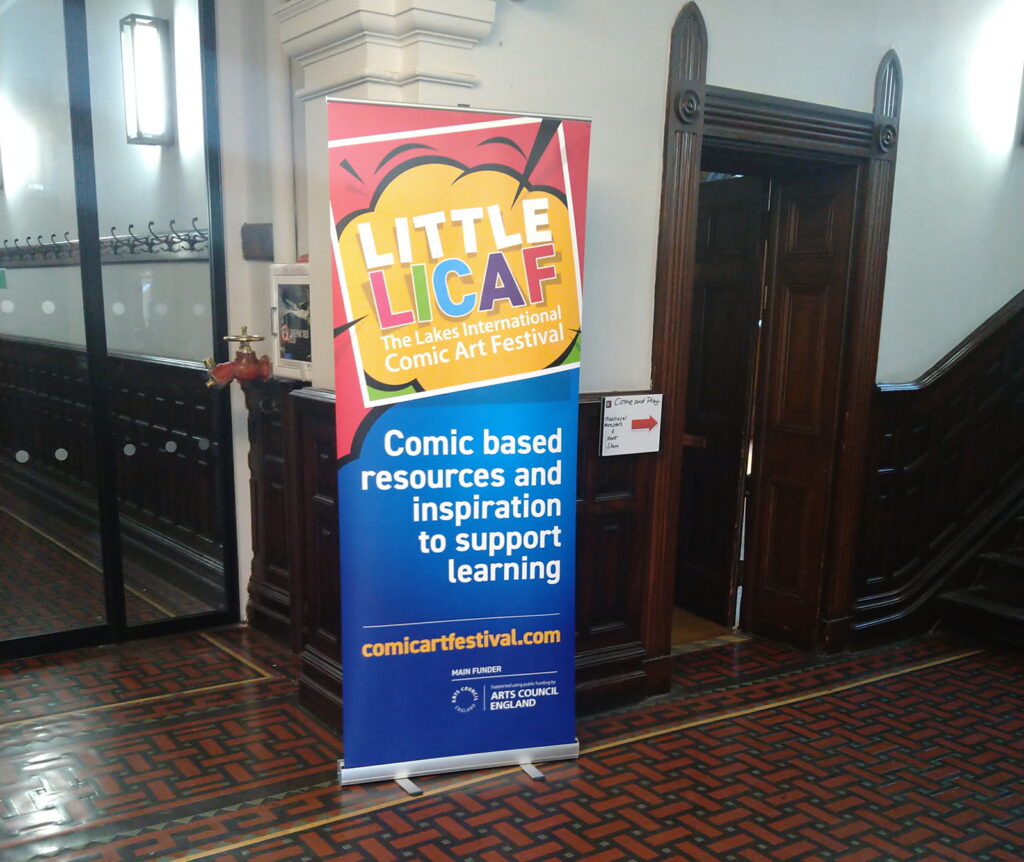 Lakes International Comic Art Festival 2026 | Little LICAF Signage