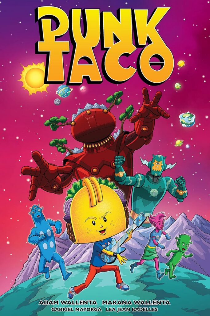 Punk Taco Adventures! Volume 2
Author: Adam & Makana Wallenta
Publisher Imprint: Papercutz
On Sale 13th October 2026
ISBN: 978-0967390826