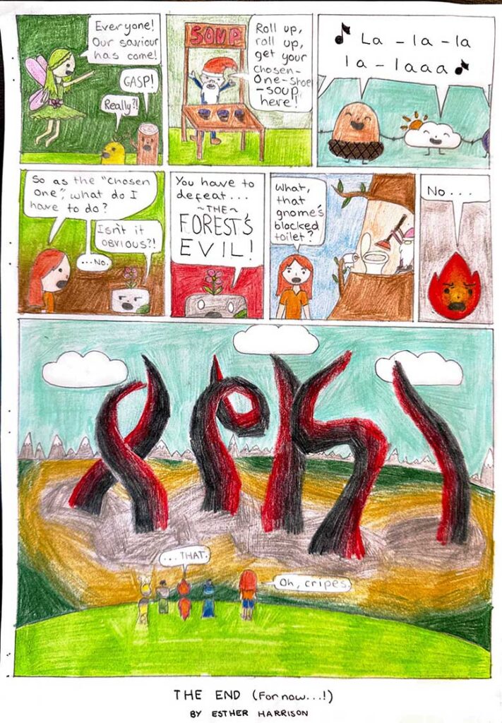 “Spirits of Yonder Forest” by Esther Harrison, Overall Winner of the 2026 Alison Brown Young Comics Maestro Award 3