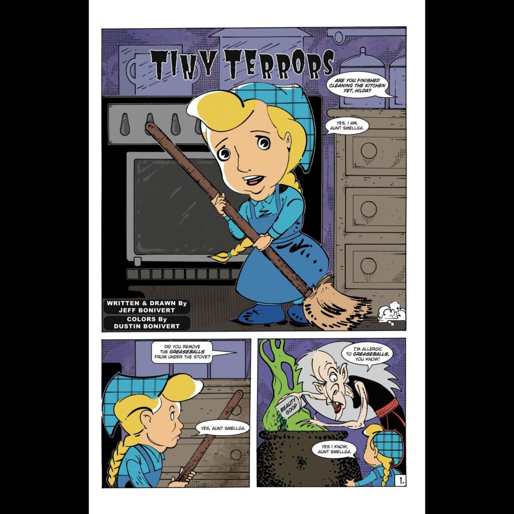 "Tiny Terrors" by Jeff Bonivert." Jeff's unique approach to rendering has made him a favourite of mine for decades," says publisher Bill Anderson