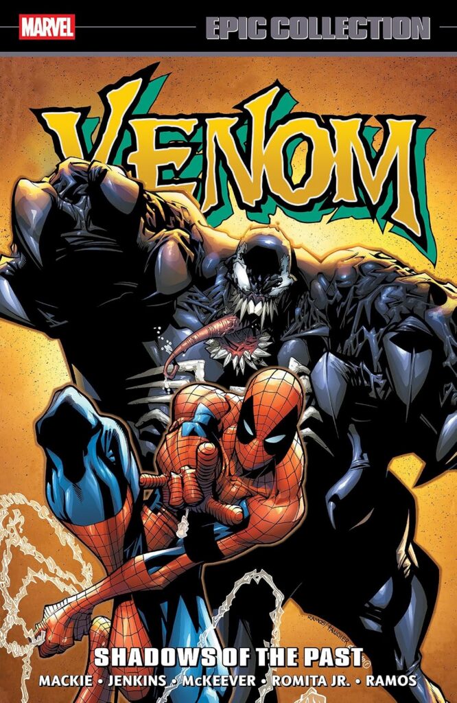 Venom Epic Collection: Shadows Of The Past
Written by Howard Mackie, Erik Larsen, Paul Jenkins, Christos Gage & More
Pencilled by John Romita Jr., Joe Bennett, Erik Larsen, John Byrne, Humberto Ramos, Mario Alberti & More
Publisher Imprint: Marvel - US
Publication Date: 20th October 2026
ISBN: 978-1302969523