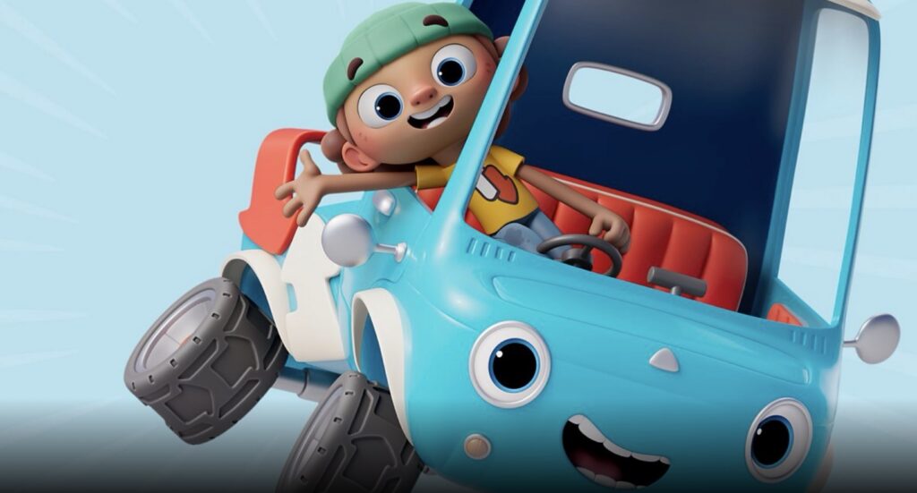 Mojo Swoptops and best buddy Bo love to help their friends in the little town of Swoppiton. With a swop of Mojo’s top and Bo’s brilliant plans, they make an unstoppable team. Image: BBC