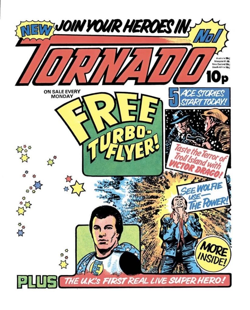 The cover of Tornado No. 1, restored by Allan Harvey