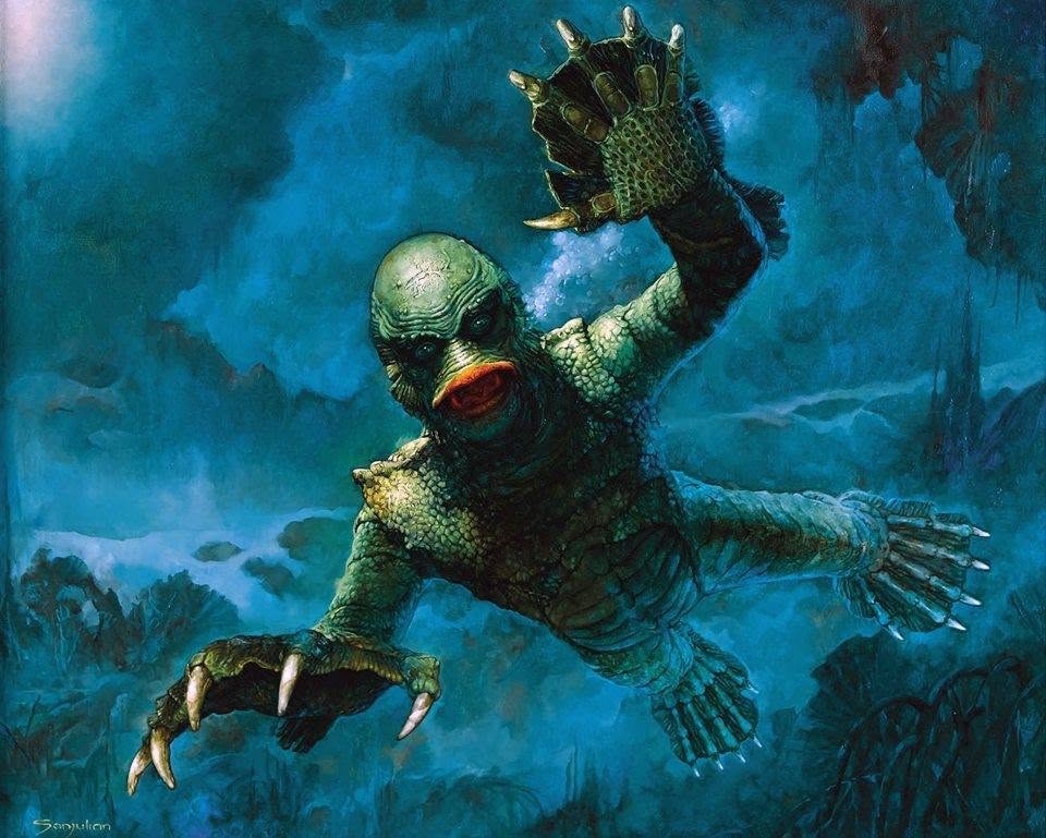 Creature from the Black Lagoon art by Sanjulián