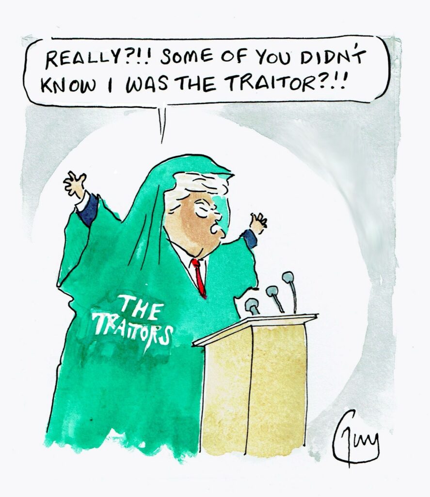 Trump the Traitor cartoon by Guy Venables